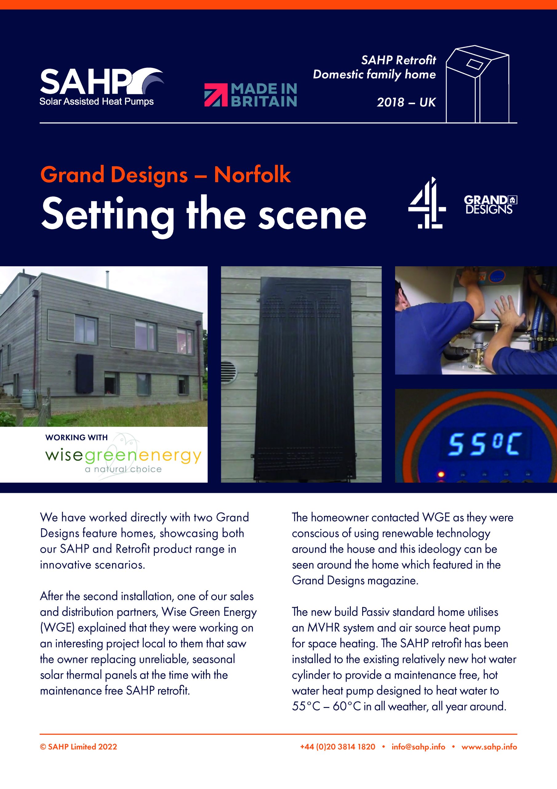 SAHP Feature sheet — Grand Designs Norfolk 2018