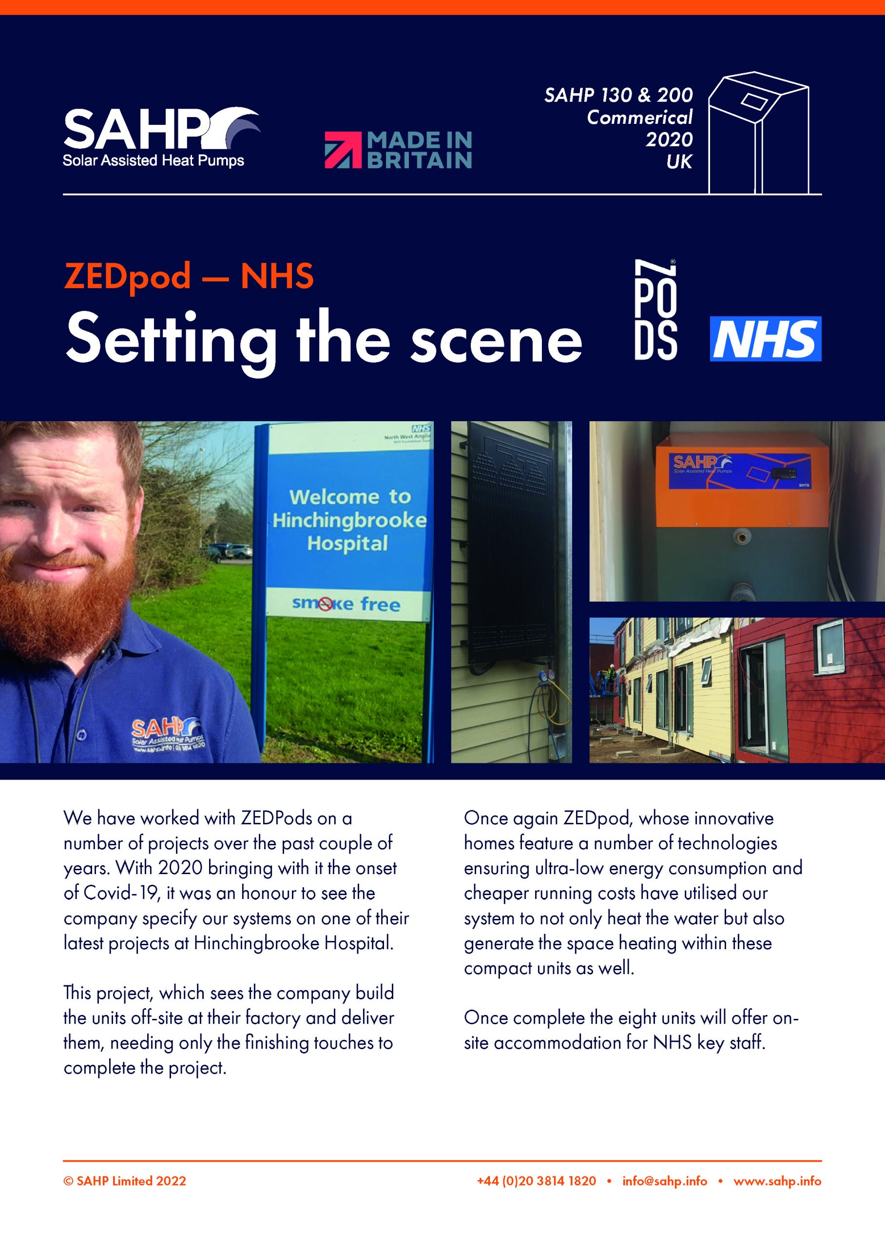 SAHP Feature sheet — ZEDpod NHS
